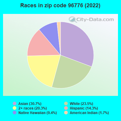 Races in zip code 96776 (2019)
