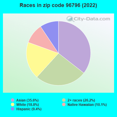 Races in zip code 96796 (2019)