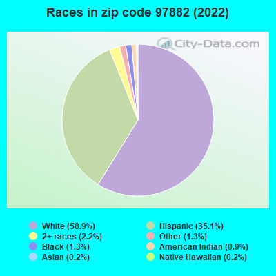 Races in zip code 97882 (2019)
