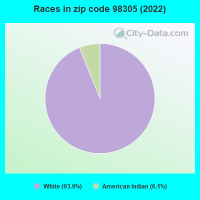 Races in zip code 98305 (2022)