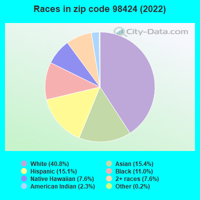 Races in zip code 98424 (2022)