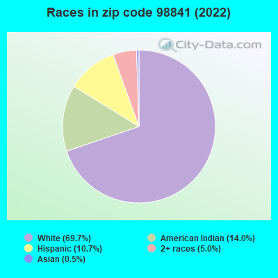 Races in zip code 98841 (2021)
