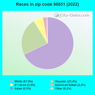 Races in zip code 98851 (2019)