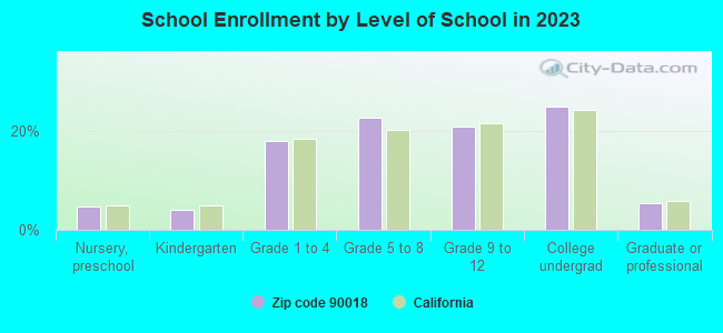 School Enrollment by Level of School in 2019