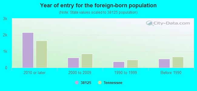 Year of entry for the foreign-born population