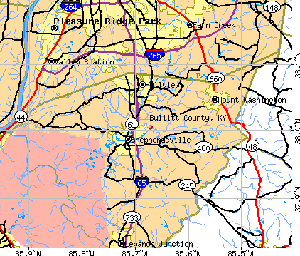 Bullitt County, KY map