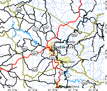 Johnson County, KY map