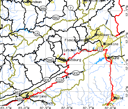 Letcher County, KY map