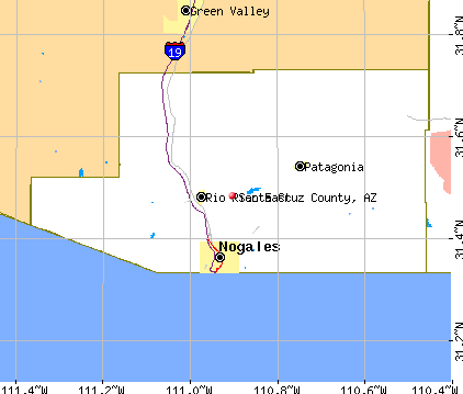 Santa Cruz County, AZ map