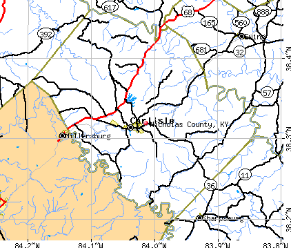 Nicholas County, KY map