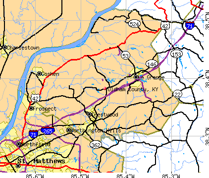 Oldham County, KY map