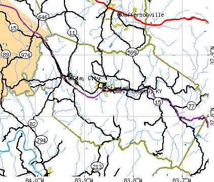 Powell County, KY map