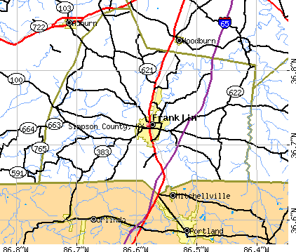 Simpson County, KY map