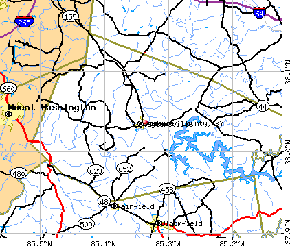 spencer county ky map kentucky