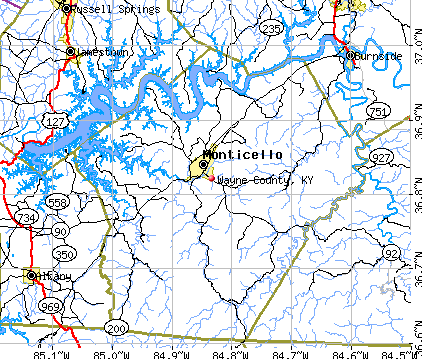 Wayne County, KY map