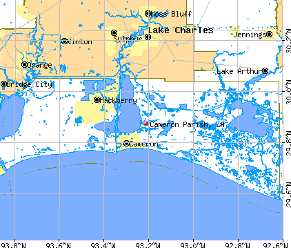 Cameron Parish, LA map