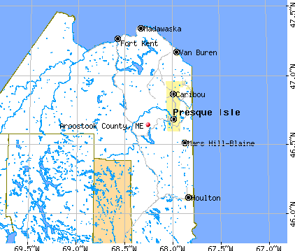 Aroostook County, ME map