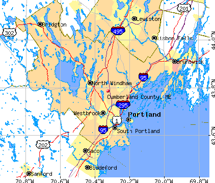 Cumberland County, ME map