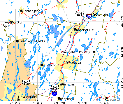Kennebec County, ME map