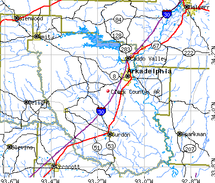 Clark County, AR map