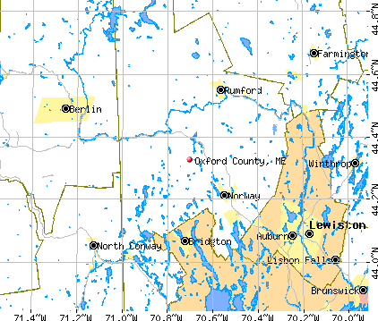 Oxford County, ME map