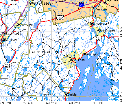 Waldo County, ME map