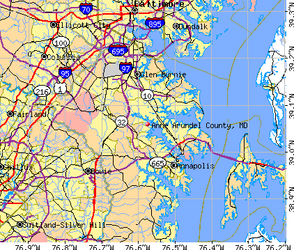 Anne Arundel County, MD map