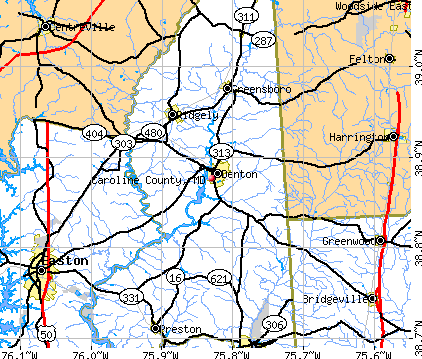 Caroline County, MD map