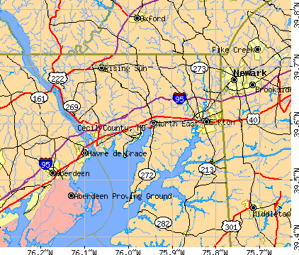 Cecil County, MD map