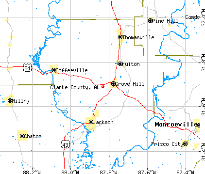 Clarke County, AL map