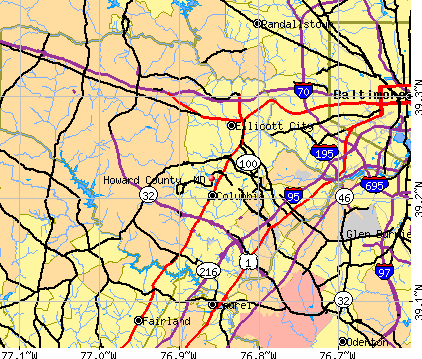 Howard County, MD map