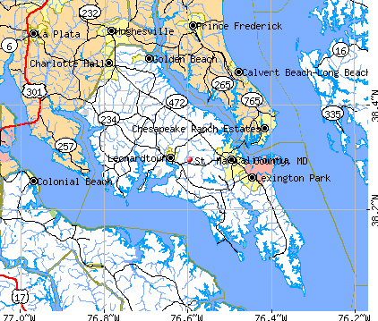 St. Mary's County, MD map