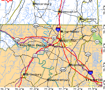 Washington County, MD map