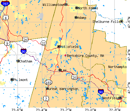 Berkshire County, MA map