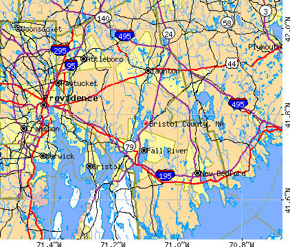 Bristol County, MA map