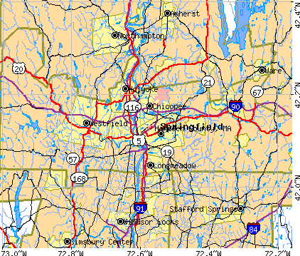 Hampden County, MA map