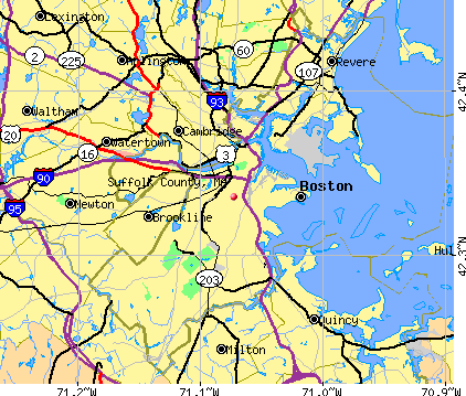 Suffolk County, MA map
