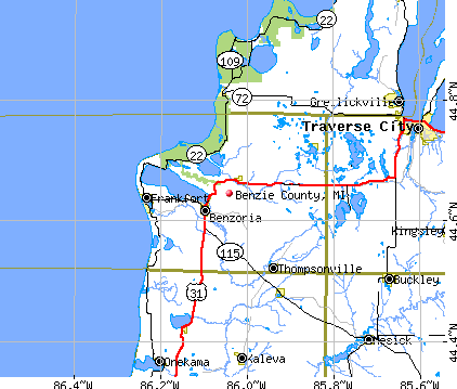 Benzie County, MI map