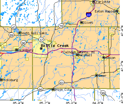 Calhoun County, MI map