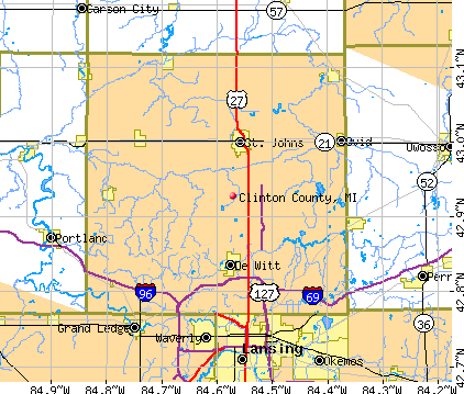 Clinton County, MI map