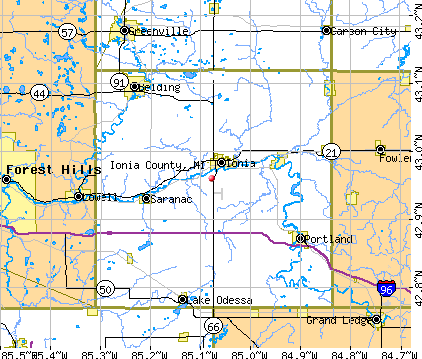 Ionia County, MI map