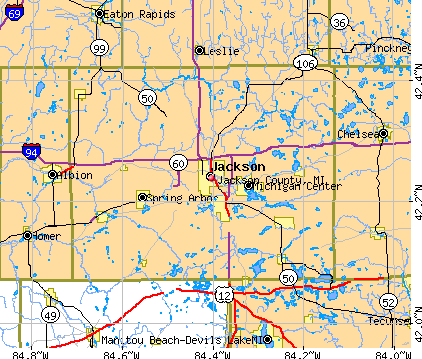 Jackson County, MI map