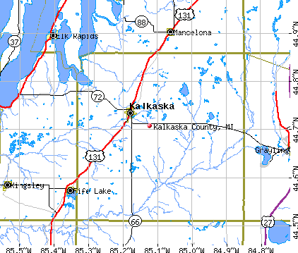 Kalkaska County, MI map