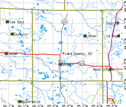 Lake County, MI map
