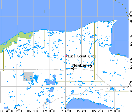 Luce County, MI map
