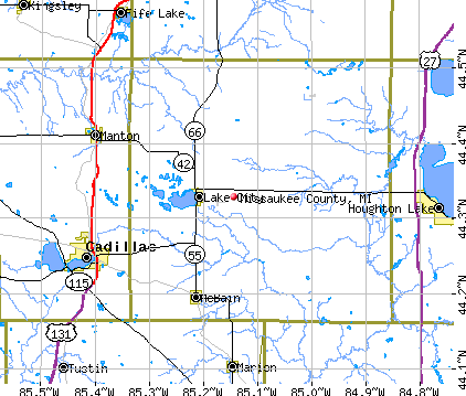 Missaukee County, MI map