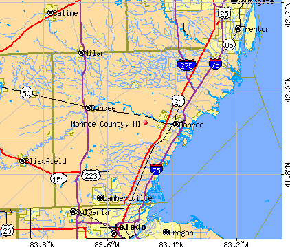 Monroe County, MI map