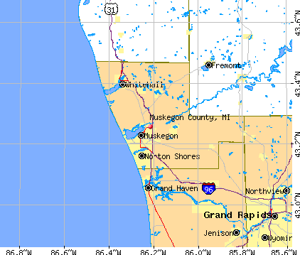 Muskegon County, MI map