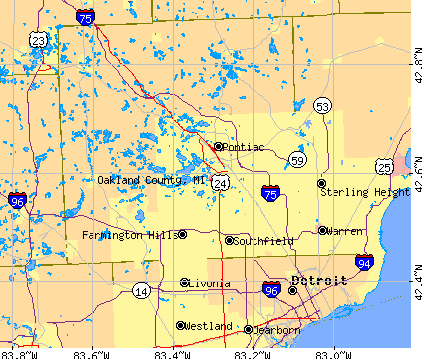 Cities In Oakland County Mi Map Oakland County, Michigan Detailed Profile - Houses, Real Estate, Cost Of  Living, Wages, Work, Agriculture, Ancestries, And More