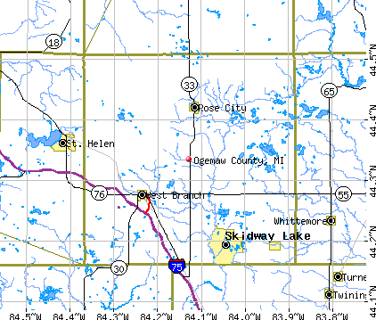 Ogemaw County, MI map